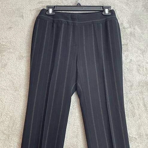 Emporio Armani  Black Pinstripe Mob Wife Dress Pants Slacks Size 6/28