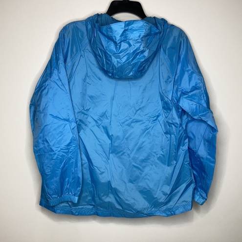 L.L.Bean  light blue rain jacket size large petite