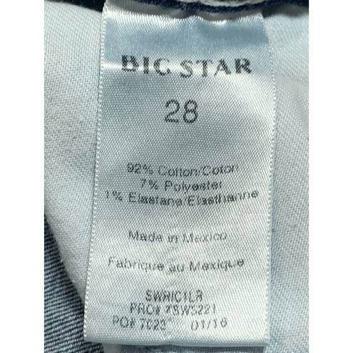 Big star  Rikki Vintage Collection Women Denim Jeans Straight Light Wash Size 28