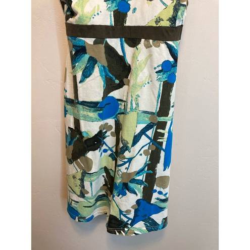 Patagonia  Colorful Abstract Design Halter Midi Length Summer Dress Size Small