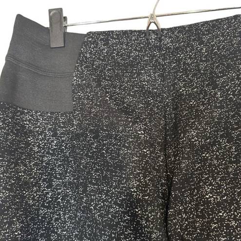 Krass&co NY &  Black Silver Speckled Dressy Ankle Stretch Leggings Women Sz L