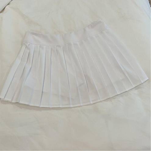 Lacoste Athletic Pleated White Tennis Mini Skirt Sport