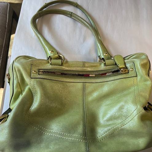 Coach  Legacy Peyton Limited Edition bag pearlize green leather