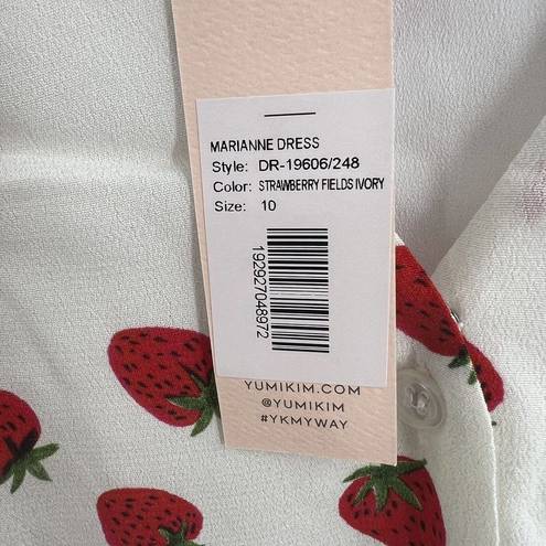 Yumi Kim Marianne Strawberry Dress Ivory Red Size 10 New