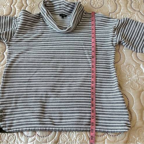 Talbots  Womens Cowl Neck Striped Pullover Sweater Size Large