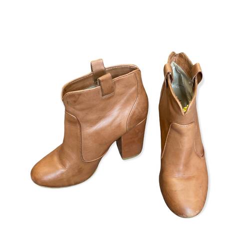 Neiman Marcus Genuine Leather Tan  Collection Ankle Boots