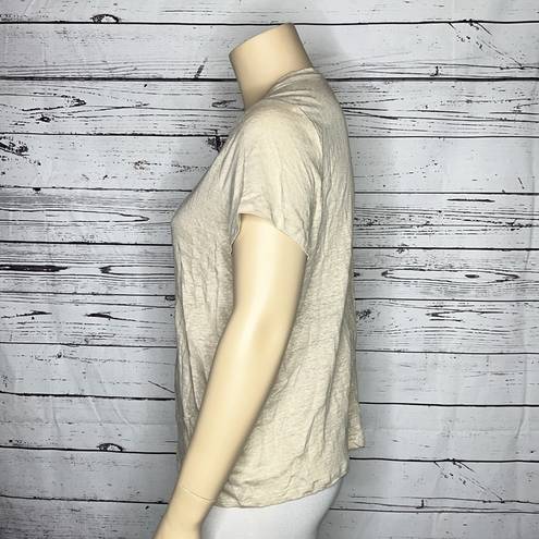 J.Jill  Love Linen NWT Size XL Flax Tan - Tie Detail 100% Linen Knit Top Shirt