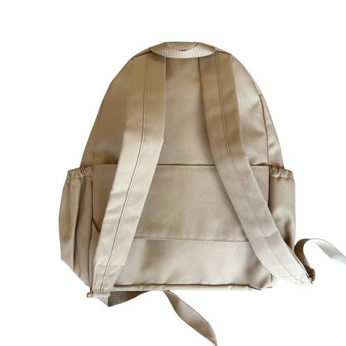  BEISICS Backpack Beige Canvas Trolly Pass Through Vanilla Girl 12x15x6