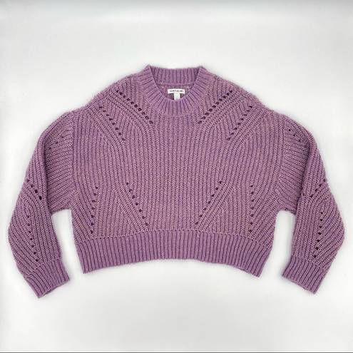 Elizabeth and James Elizabeth‎ and James Oversize Purple Sweater Relaxed Fit Open Knit Size Large