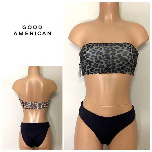 Good American New.  animal print bikini set. XS. (1) retails $169