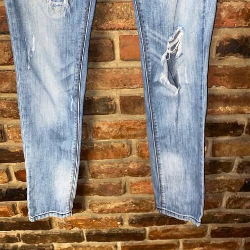 Only  Jeans Medium Wash Blue Distressed Denim Darlie Boyfriend Jeans Women's 8