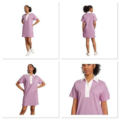 Everlane  Womens The Organic Cotton Polo Dress Size XS Mauve Pink Short Sleeves