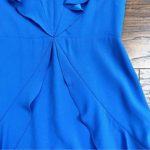 BCBGMAXAZRIA  • Eleeza Ruffled Mini Dress criss cross flutter Larkspur Blue Tyrah