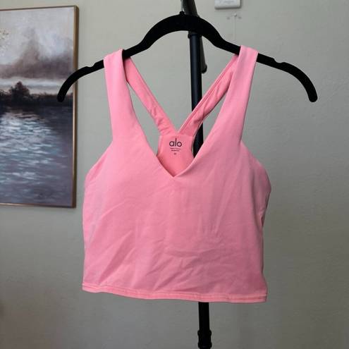 Alo Yoga Alo airbrush Real Bra Tank in Macaron Pink size M