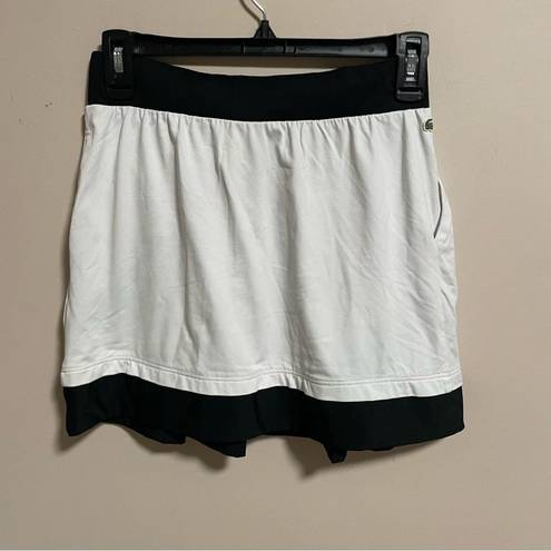 Lacoste Sport Pleated Tennis Skirt, Black and White, Size 34(XS)