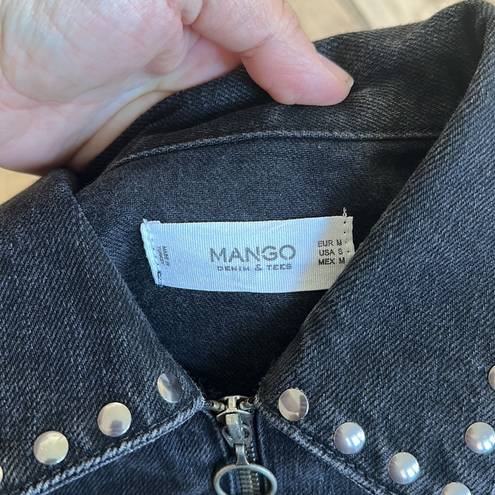 Mango  Western Star Studded Denim Jacket Sz S