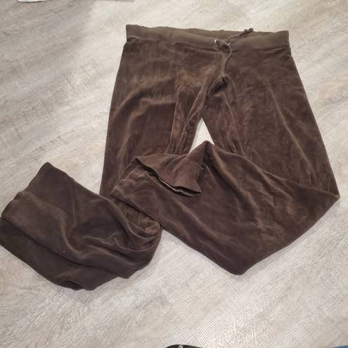 Juicy Couture Vintage  Brown Velour Y2K Sweatpants Size P
