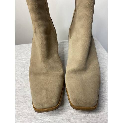 Krass&co Thursday Boot  Soho Heeled Chelsea Boots Women's 8 Sand Tan Suede Classic