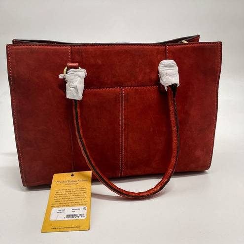 Patricia Nash  Primrose Satchel Fox Italian Nubuck Leather Purse Handbag Bag