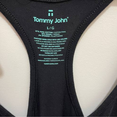 Second Skin Tommy John Women's  Black Racerback Dress Large Modal Comfort NWOT