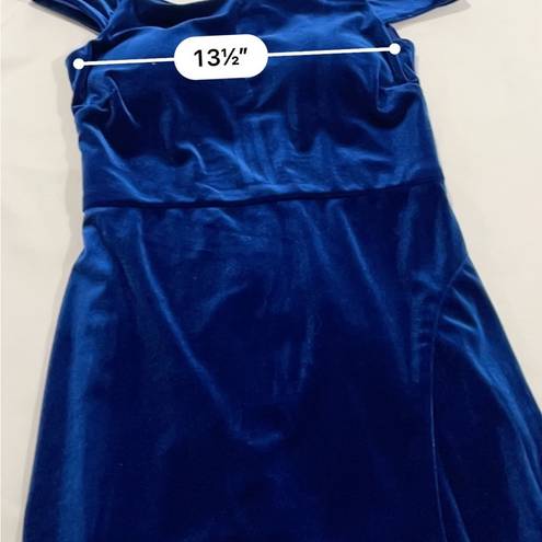 Midnight Doll Homecoming Dress  velvet blue juniors size 5