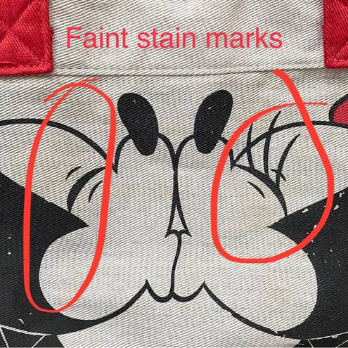 Disney  Mickey & Minnie Mouse Kissing 2- Sided Canvas Tote Bag New (Old Stock)