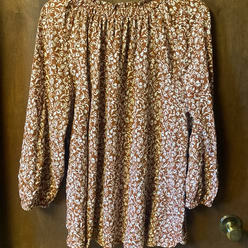 Wonderly Brown and white design cotton blouse by  size xl