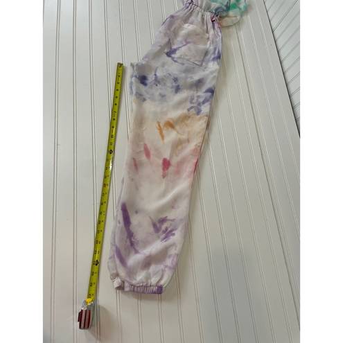 n:philanthropy  Womens Lennox Jumpsuit Multicoloured Tie Dye Jogger Size XS