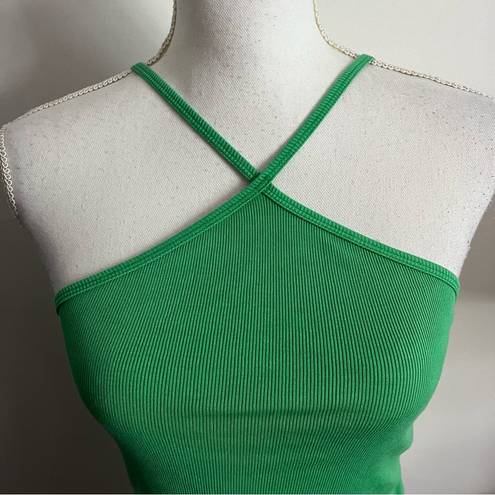 Wilfred Free  • Kelly Green Appeal Halter Crop Tank Top