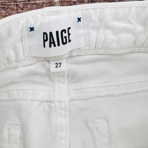 Paige  Jeans Women's Size 27 White Denim Stretch Mid Rise Skyline Skinny