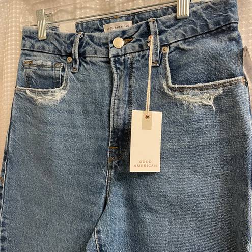 Good American Good Vintage Raw Hem Distressed Pocket Jeans NWT