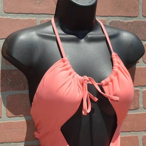 Aerie Ruched Cut Out One Piece Swimsuit Size Medium