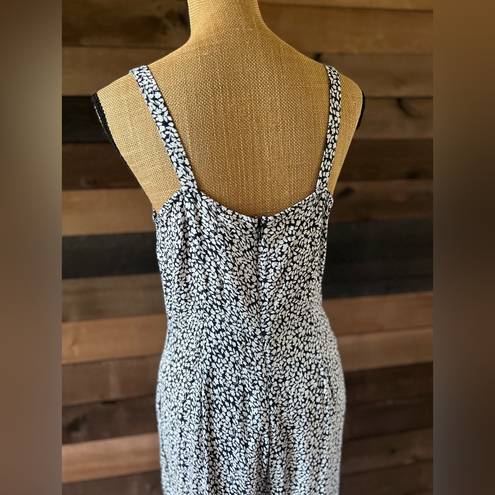 Gap  Floral Navy Square-Neck Cami Wide-Leg Jumpsuit