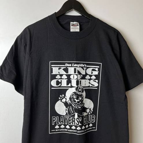 Tultex Vintage Don Laughlin's King of Clubs T Shirt Black Medium M Graphic Tee