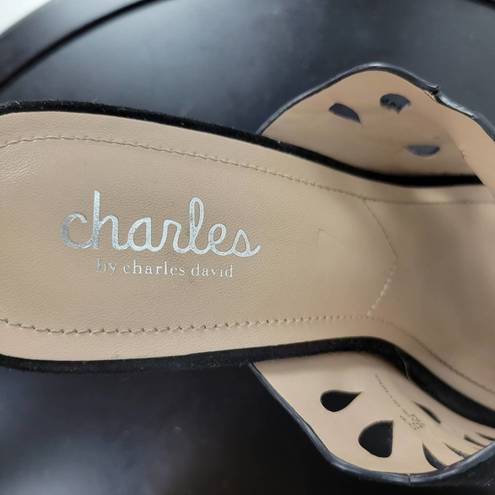 Charles by Charles David  April Women Sandals Size 7 Black Cutout Cork Platform