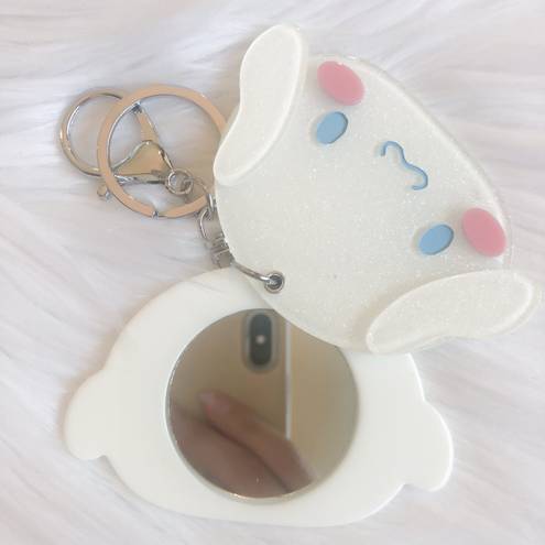 Sanrio Cinnamoroll glitter mirror keychain