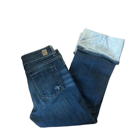 Guess Jeans Cuffed Stretch Capri Cropped Jean 31X25” Med Wash Style#JC8151