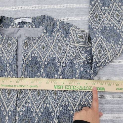 Mango  Suit Collection Womens Bohemian Tribal Aztec Open Front Blazer Jacket S