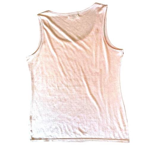 Absolutely Famous  Pink Sequined Floral Tank Top Size Large