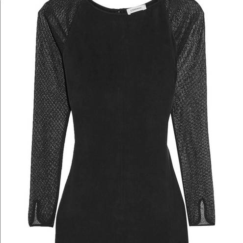 L'Agence NWT L’Agence mesh sleeve body con black dress