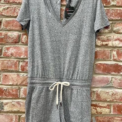 n:philanthropy Revolve :Philanthropy Breeze Romper Tee shirt shorts Romper Grey & white NWT L