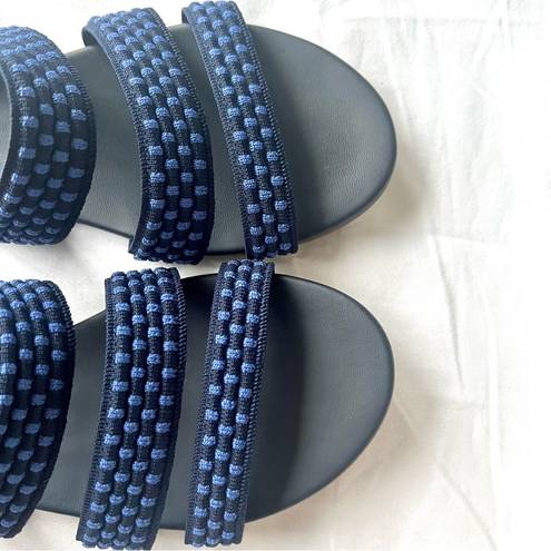 Rothy's  Triple Strap Woven Sandal Blue
Basket Weave Size 8.5