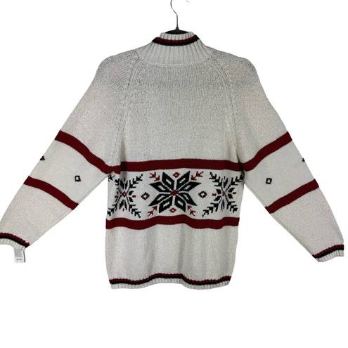 Krass&co Original Russ Sport  Vintage NWT Mock Neck Multicolor Ski Sweater Size PL