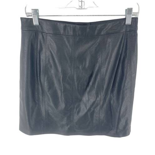 n:philanthropy  Women's Vegan Leather Skirt Mini Zip Closure Straight Black Large