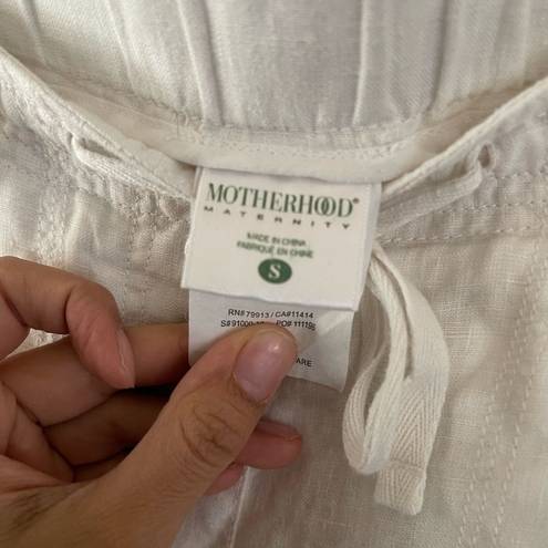 Motherhood Maternity  linen white pants