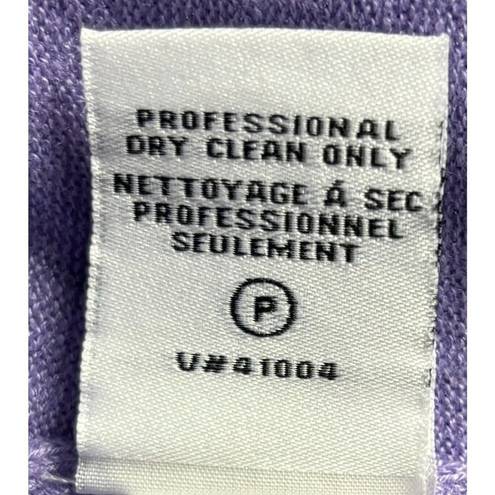 Diane Von Furstenberg  DVF Ballerina Wrap Size P Silk Cashmere Sweater Purple