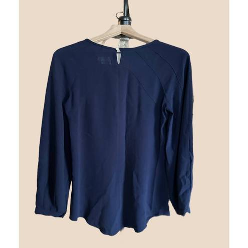 Isabel Marant  Long Sleeve Ruched Blouse Navy