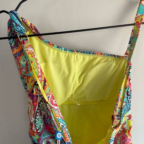 Bleu Rod Beattie New!  One Shoulder Boho Paradise Swim Suit