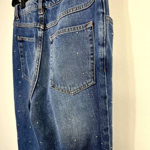 ALC Frank ALC Malone Studded High-Waisted Straight Leg Denim Jeans