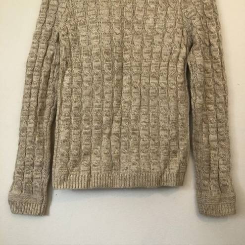 Stitch Fix 41 HAWTHORN  Jasilla Cardigan Oatmeal Beige Full Zip Sweater WOOL Etc